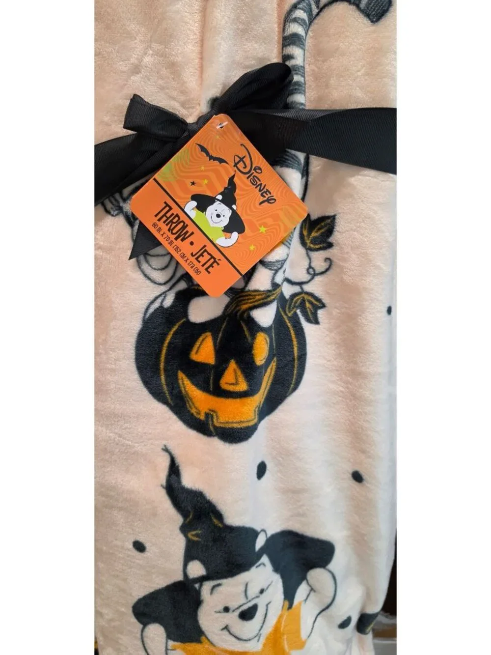 Disney Winnie the Pooh Witch Halloween Plush Throw Blanket